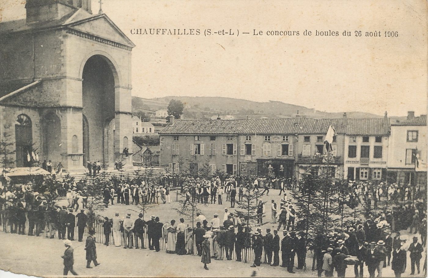 Chauffailles.- Le concours de boules du 26 août 1906.