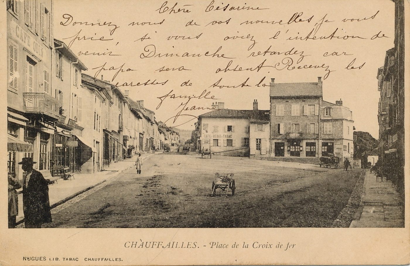 Chauffailles. Place de la Croix de fer.