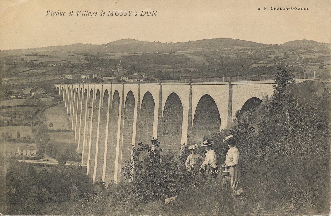 Viaduc et village de Mussy-sous-Dun.