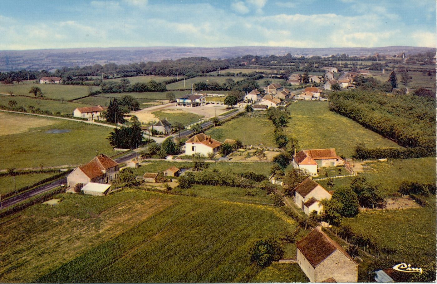 Sainte-Foy. Vue générale aérienne.