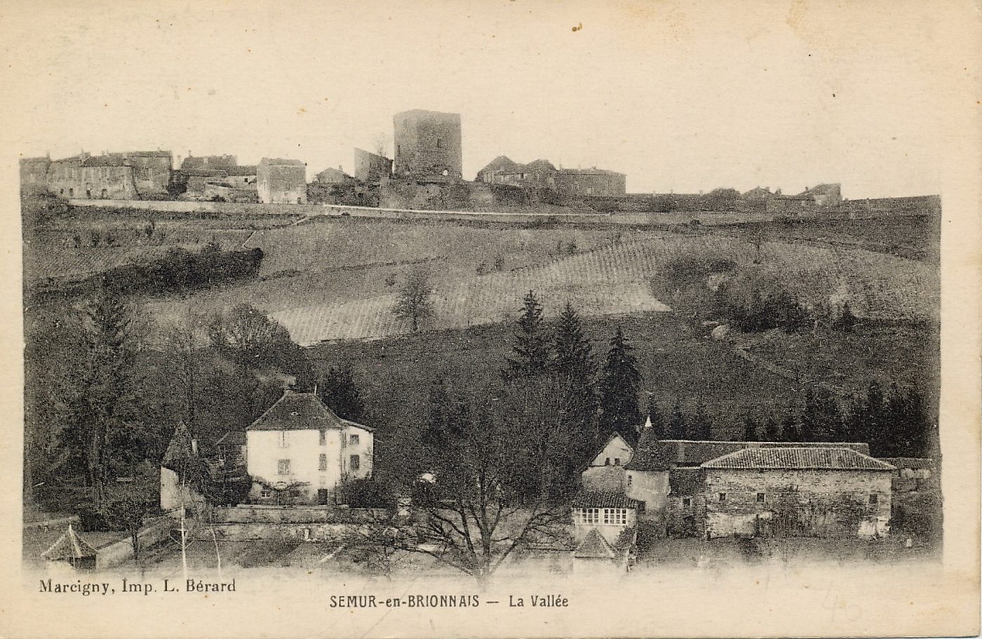 Semur-en-Brionnais. La vallée.