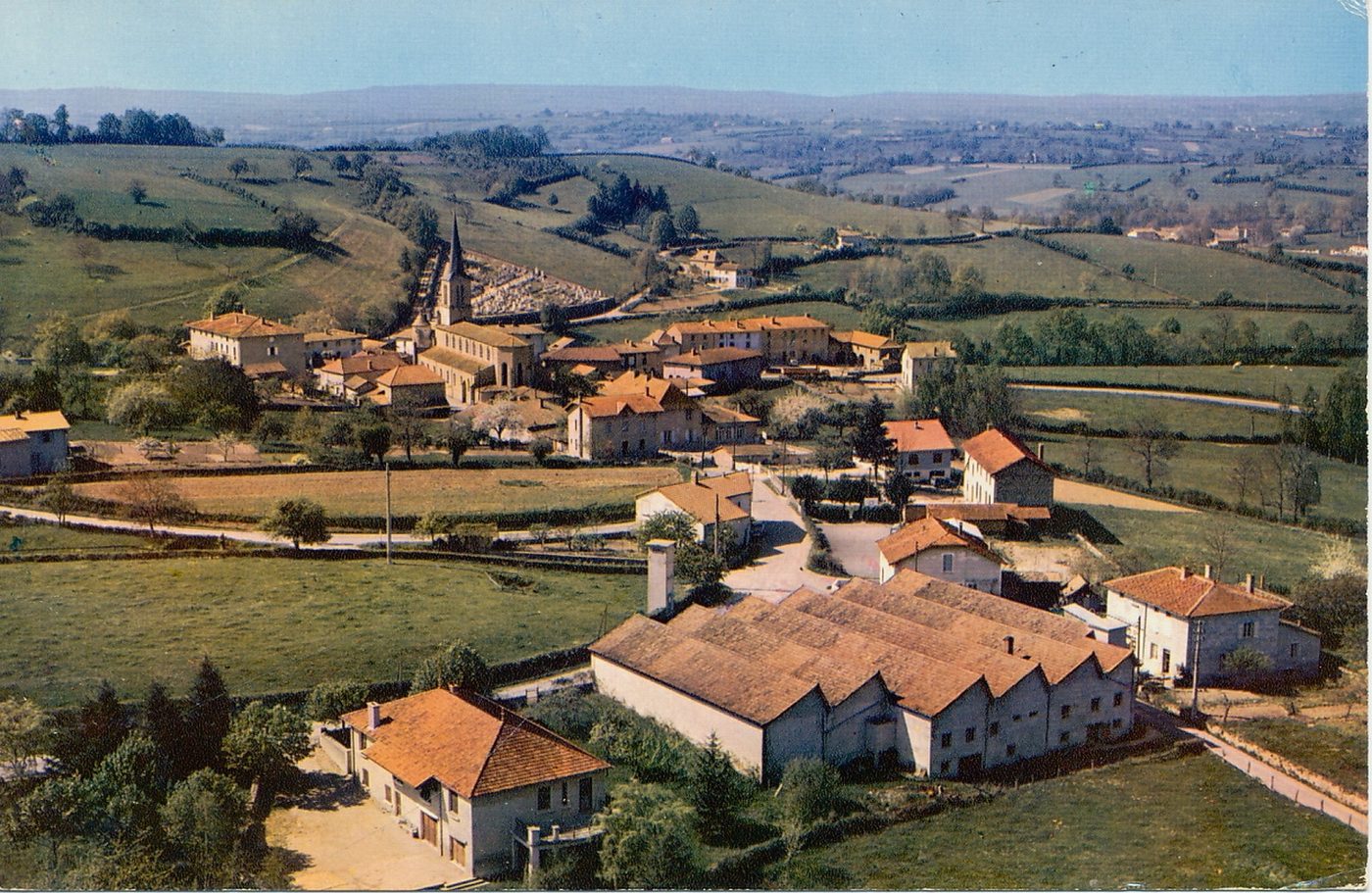 Coublanc. Vue générale aérienne.
