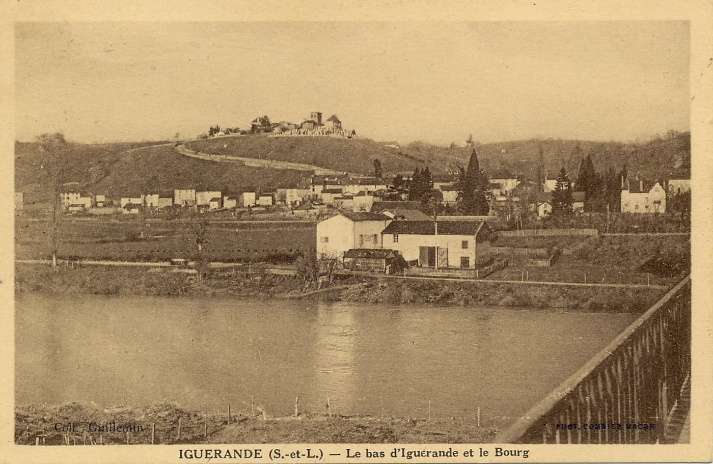 Iguerande. Le bas d'Iguerande et le bourg.