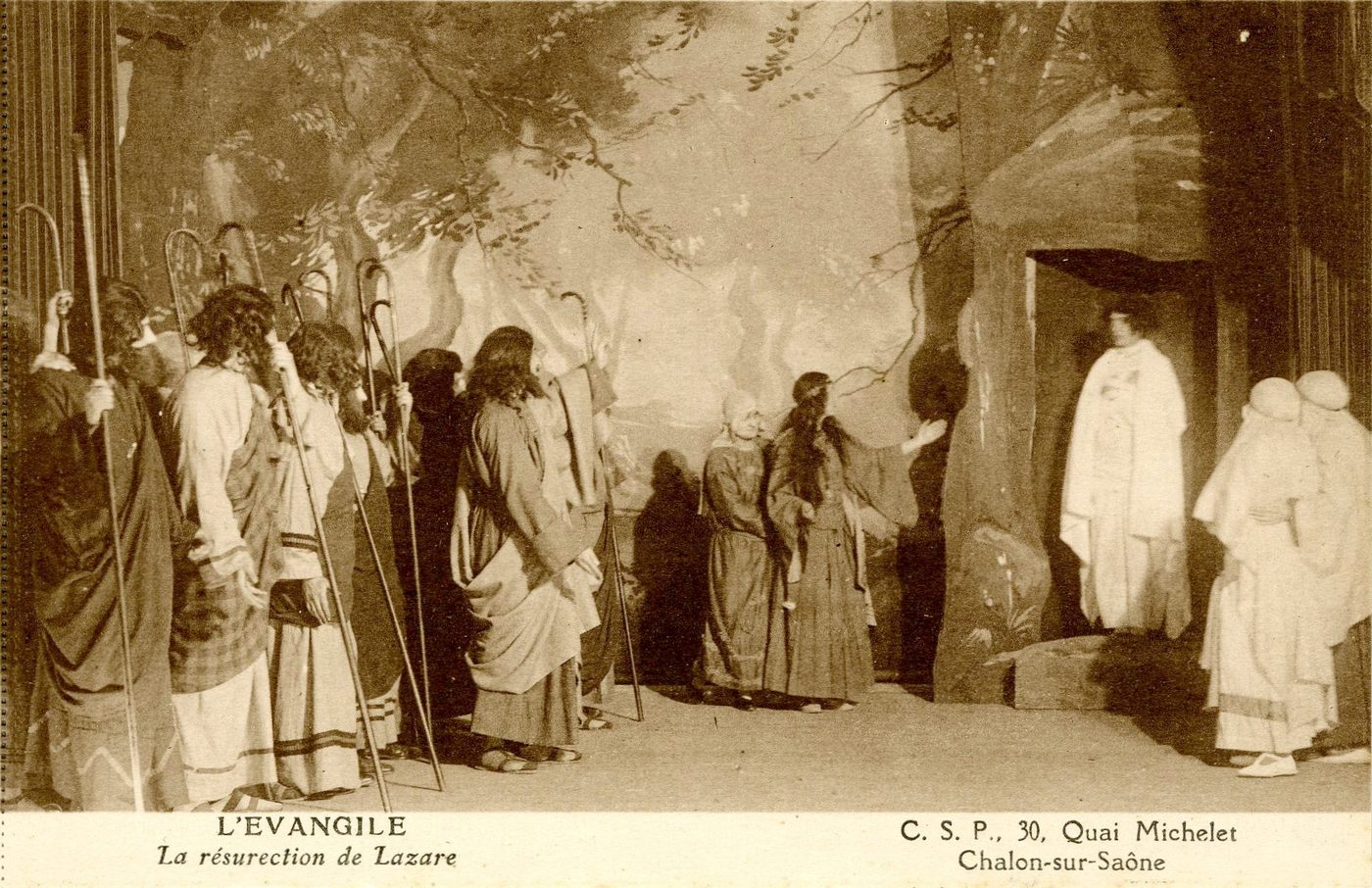 CSP, 30 quai Michelet, Chalon-sur-Saône. L'Evangile, La résurrection de Lazare.