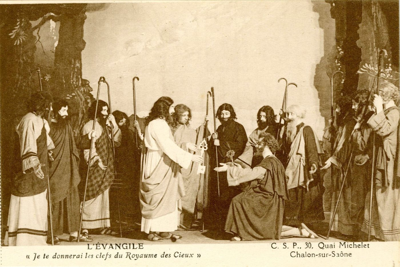 CSP, 30 quai Michelet, Chalon-sur-Saône. L'Evangile, Je te donnerai les clefs du royaume des Cieux.