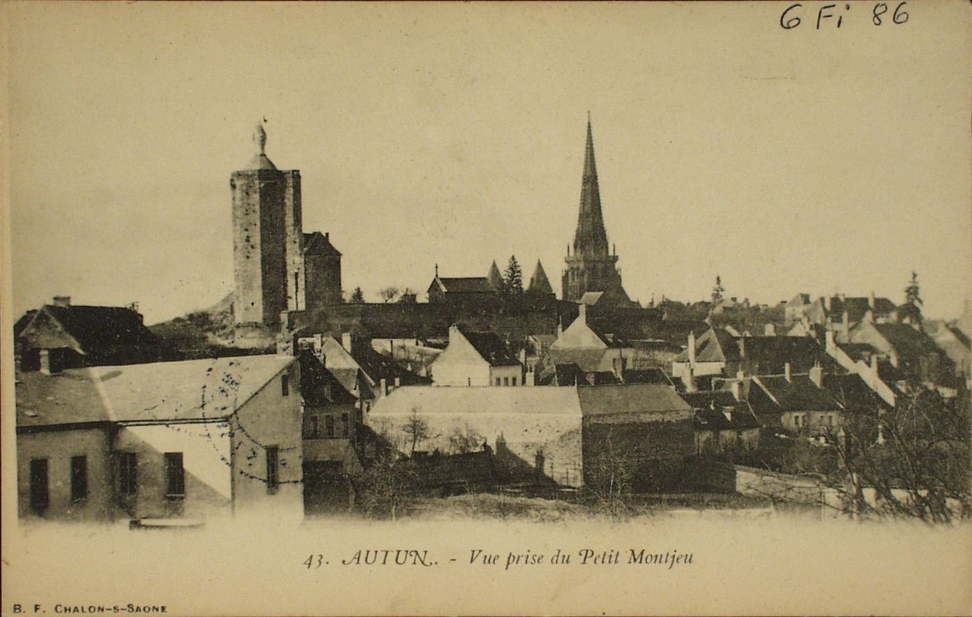 Autun. Vue prise du Petit Monjeu.
