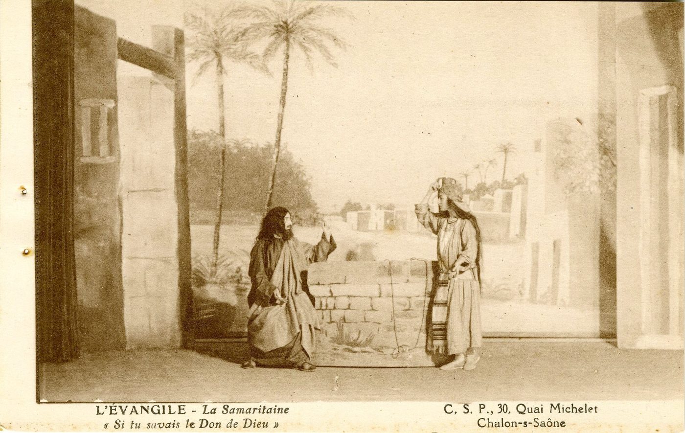 CSP, 30 quai Michelet, Chalon-sur-Saône. L'Evangile, La samaritaine : Si tu savais le don de Dieu.