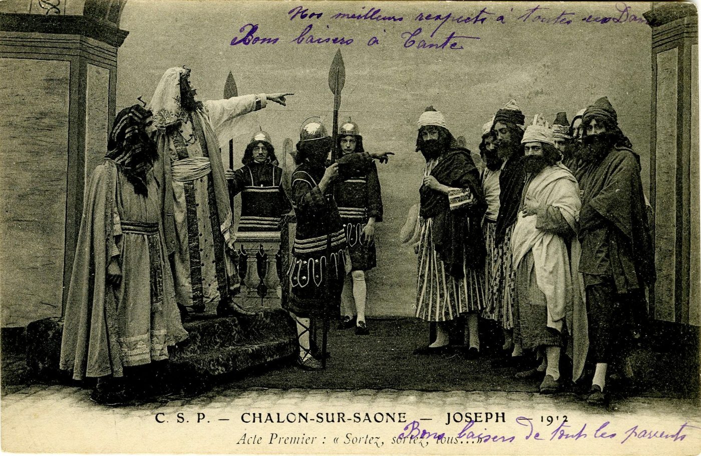 Chalon-sur-Saône, 1912. Joseph, Acte premier "Sortez, sortez tous...."