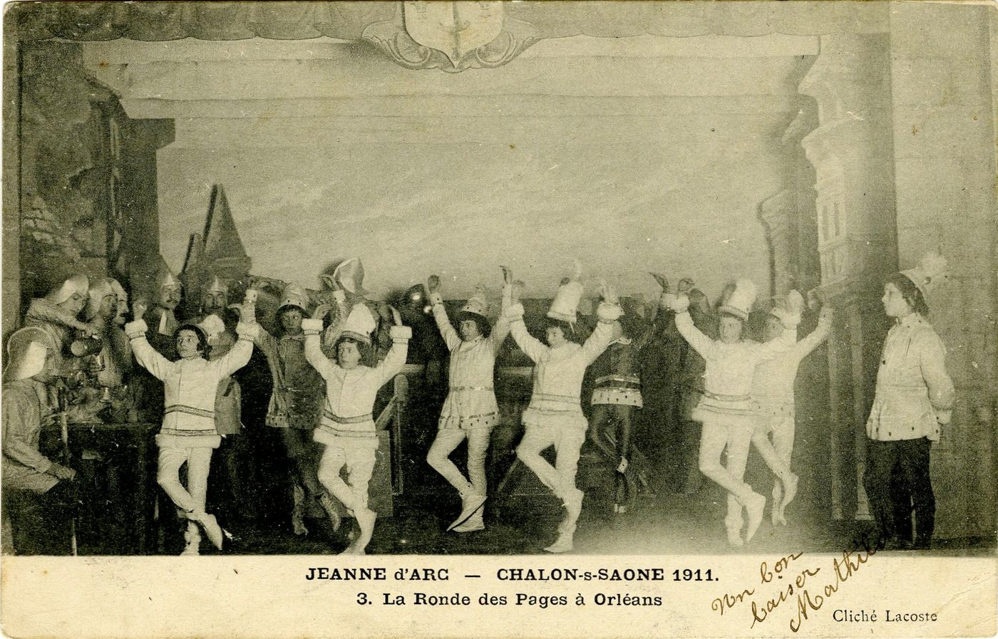 Chalon-sur-Saône 1911. Jeanne d'Arc, 3. la ronde des pages à Orléans.