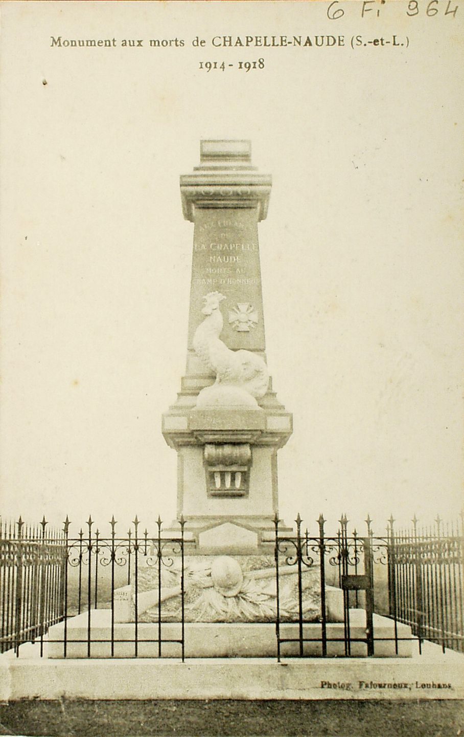 Monument aux morts de la Chapelle-Naude. 1914-1918.