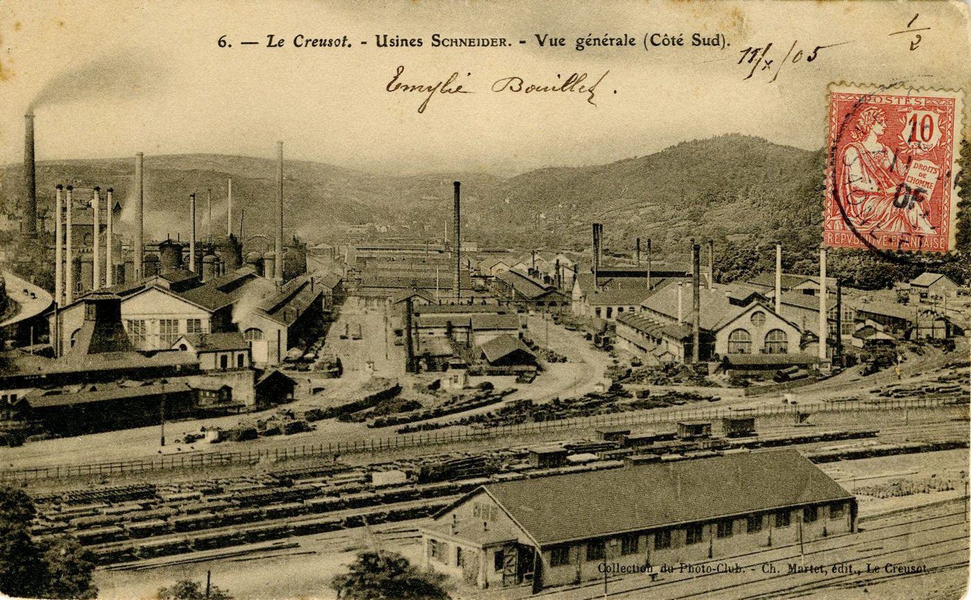 Le Creusot. Usines Schneider, vue générale (côté sud).