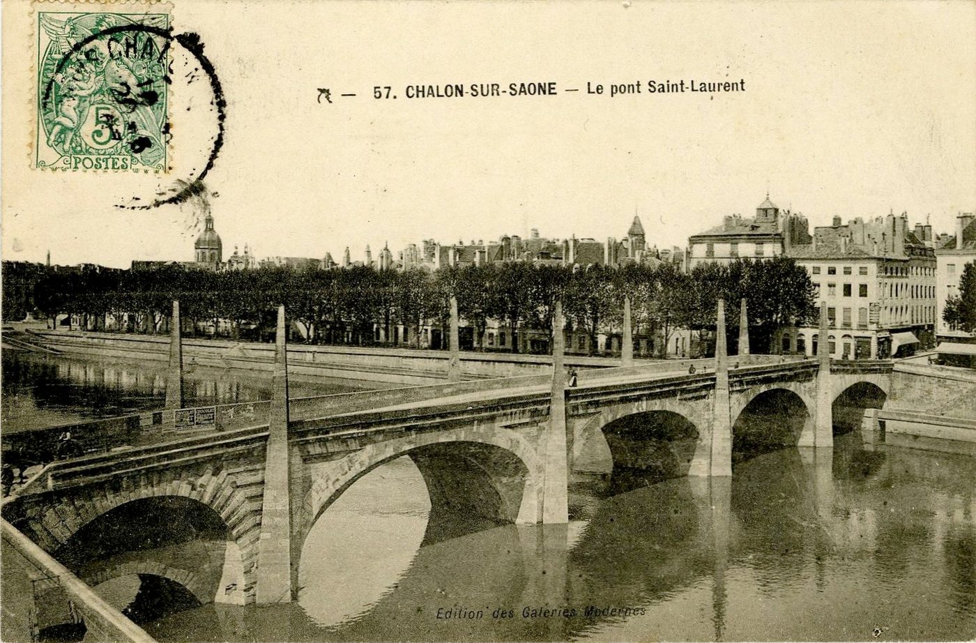 Chalon-sur-Saône. Le pont Saint-Laurent.