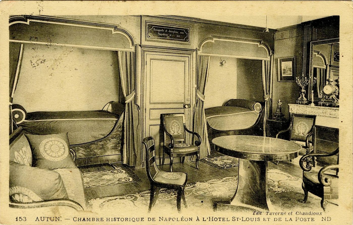 Autun. Chambre historique de Napoléon à l'hôtel Saint-Louis et de la poste.