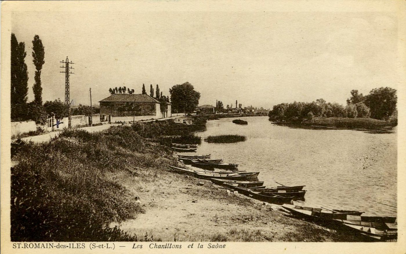 Saint-Romain-des-Iles. Les Chanillons et la Saône.