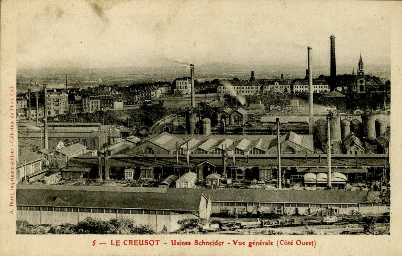 Le Creusot. Usines Schneider, vue générale (côté ouest).