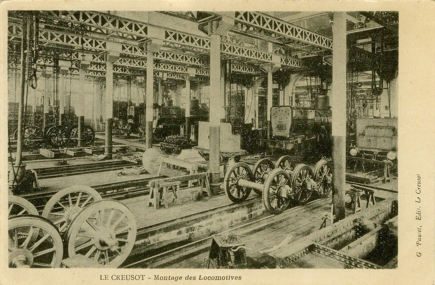 Le Creusot. Montage des locomotives.