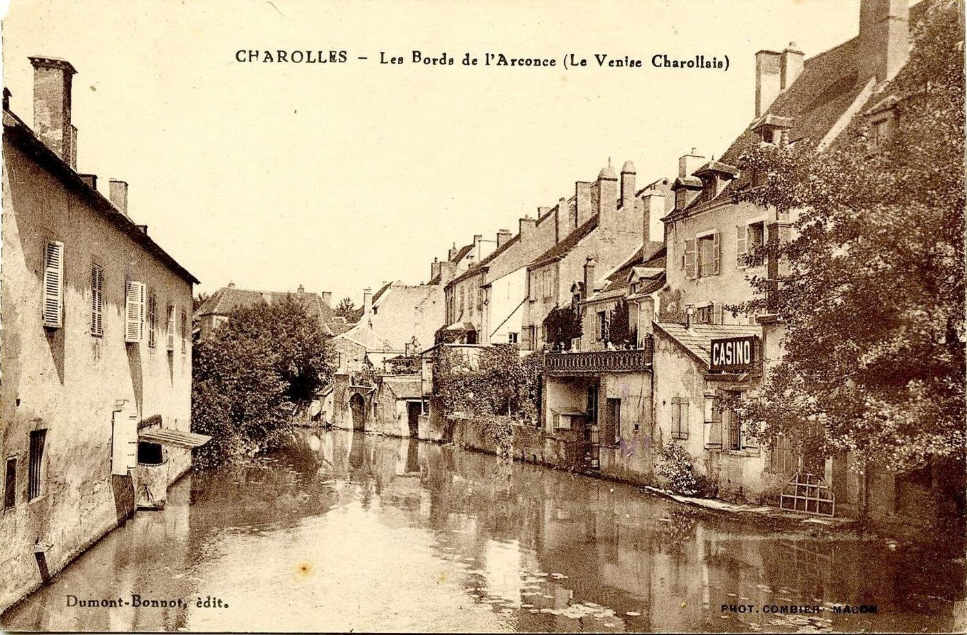 Charolles. Les bords de l'Arconce (le Venise charollais).