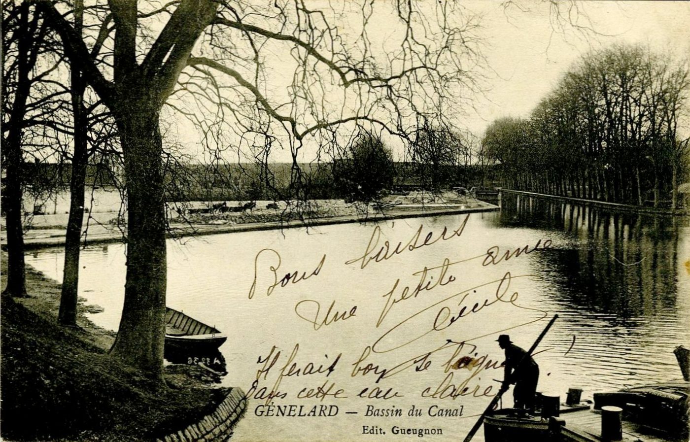 Génelard. Bassin du canal.