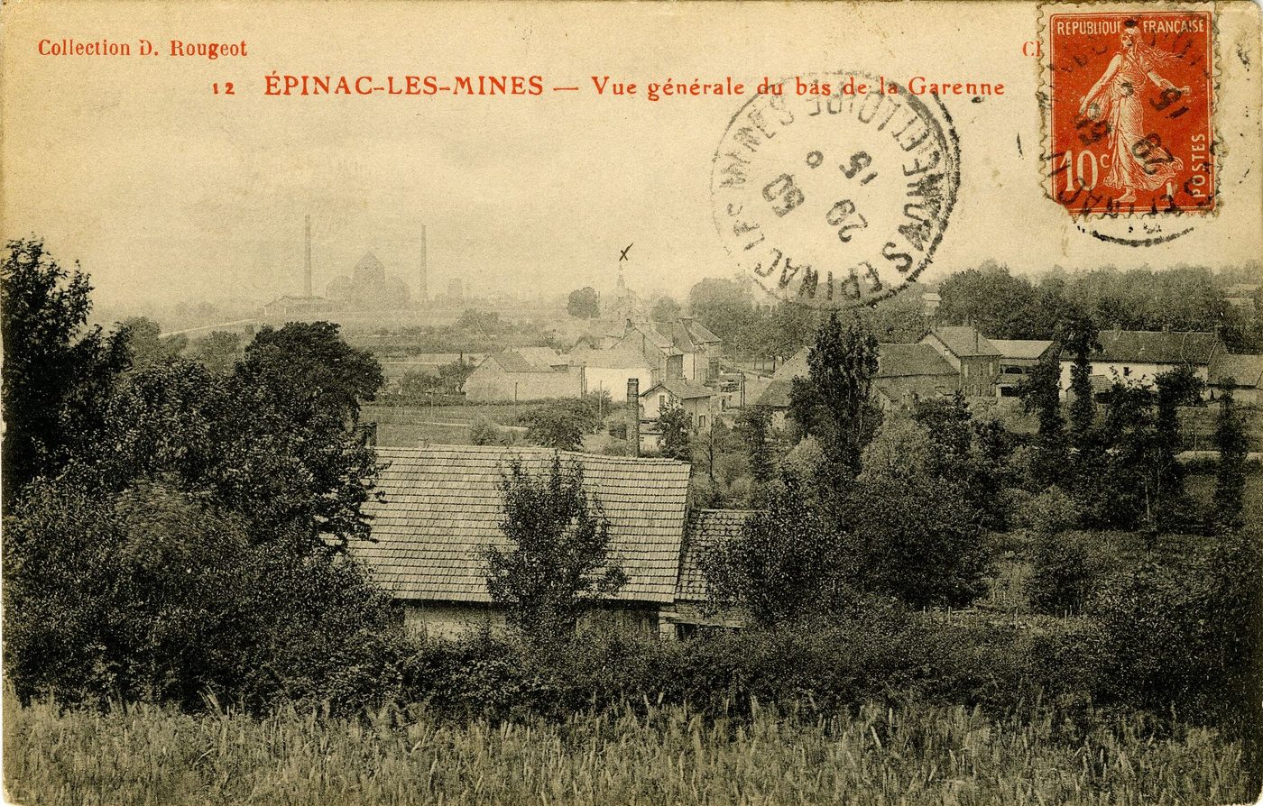 Epinac-les-Mines. Vue générale du bas de la Garenne.