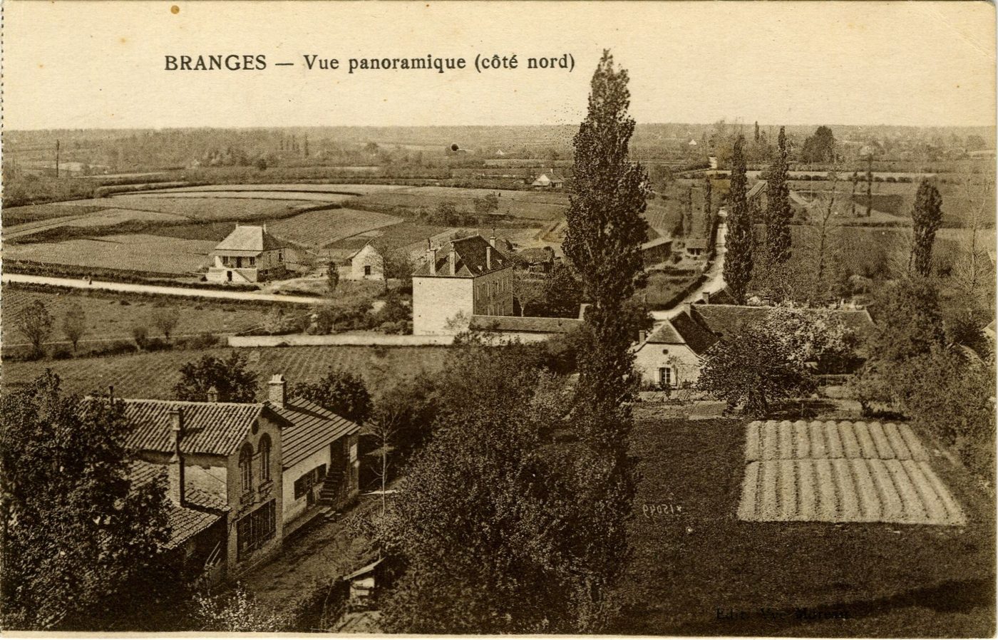 Branges. Vue panoramique (côté nord).