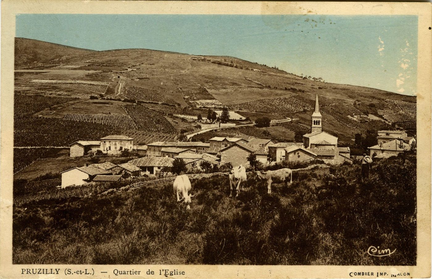 Pruzilly. Quartier de l'église.