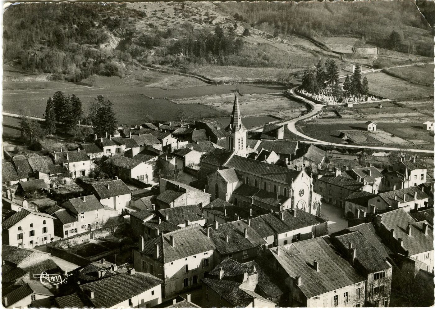 Cuiseaux. Vue panoramique aérienne.