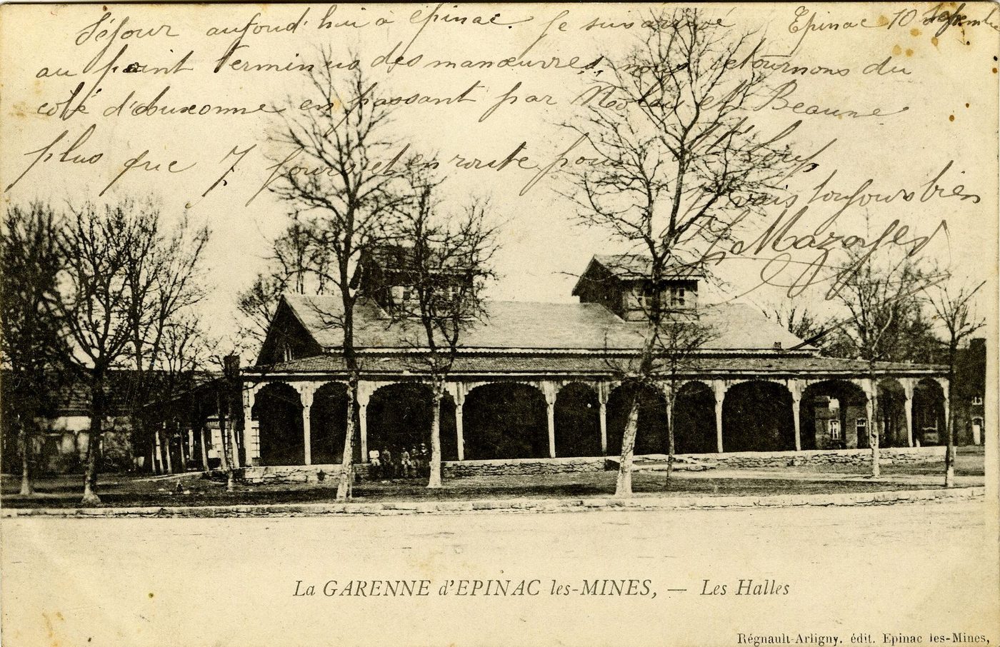 La garenne d'Epinac-lès-Mines. Les halles.