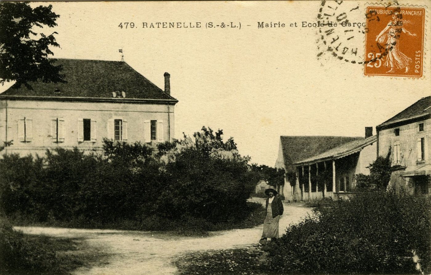 Ratenelle. Mairie et école de garçons.
