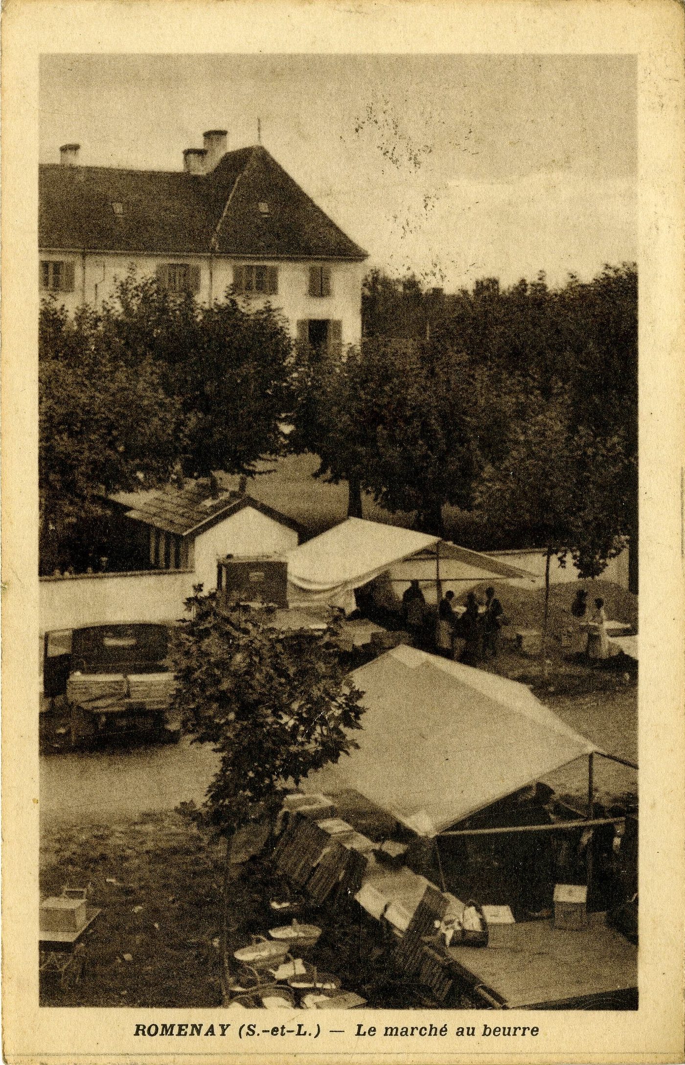 Romenay. Le marché au beurre.
