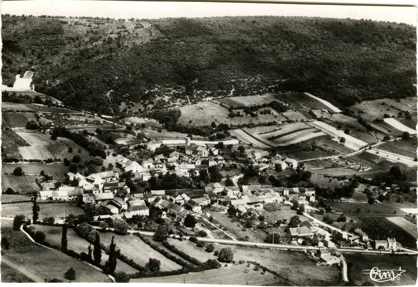 Mancey. Vue générale aérienne.
