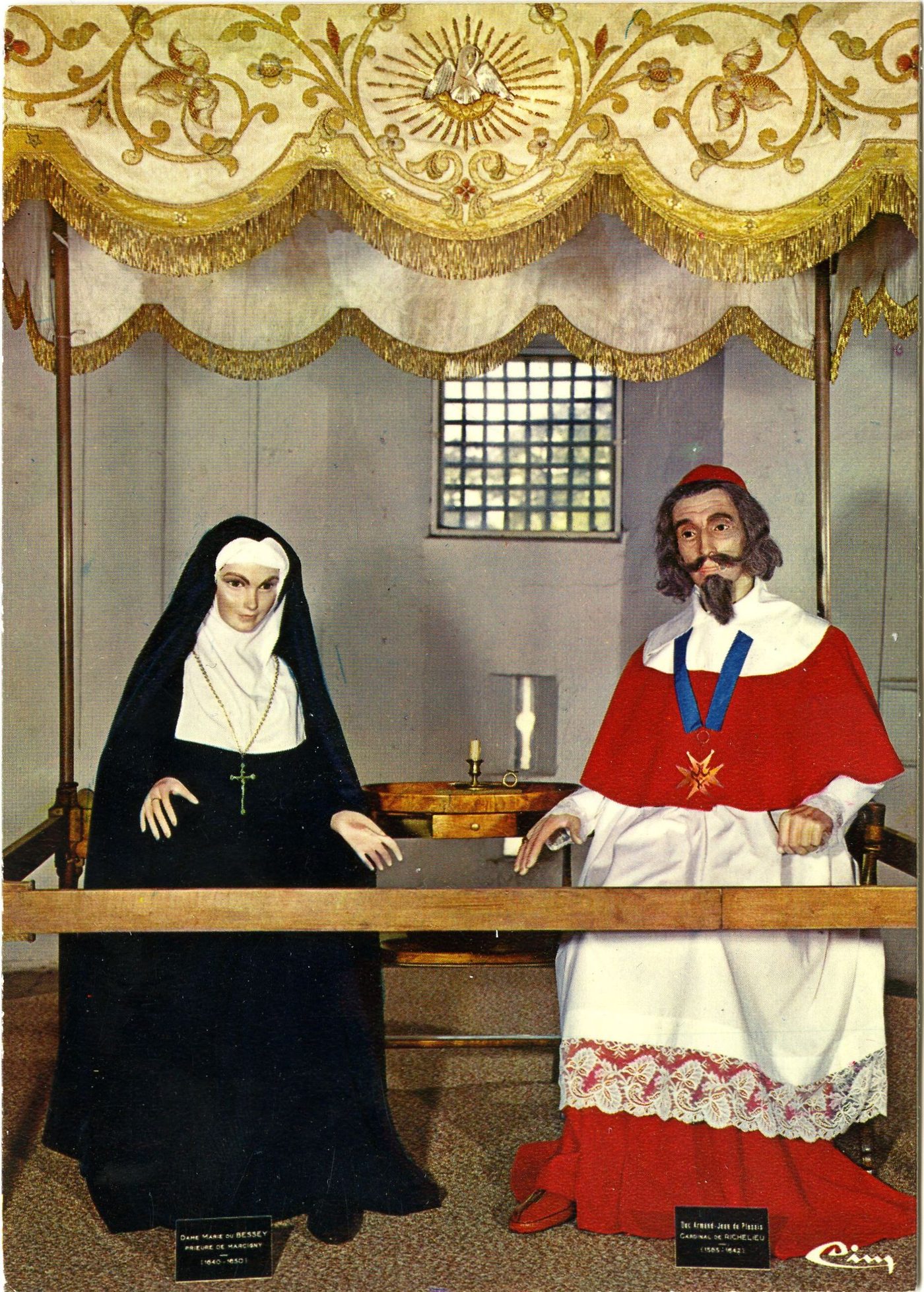 Marcigny. Le cardinal de Richelieu reçu à Marcigny par Madame du Bessay. Prieuré des bénédictines, le 18 septembre 1642.