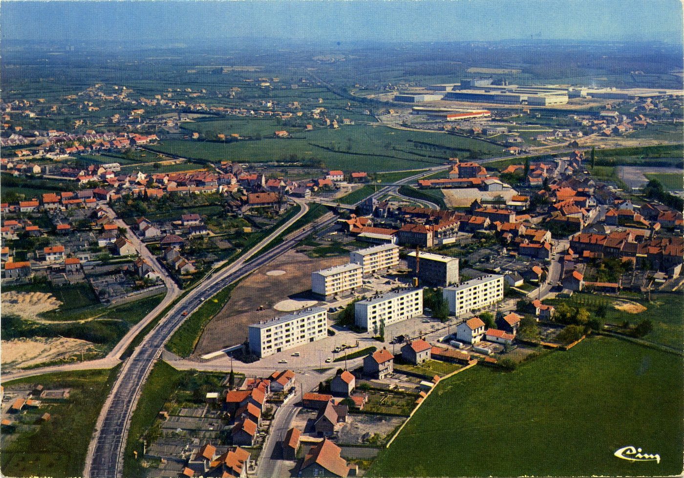 Blanzy. Vue générale aérienne.