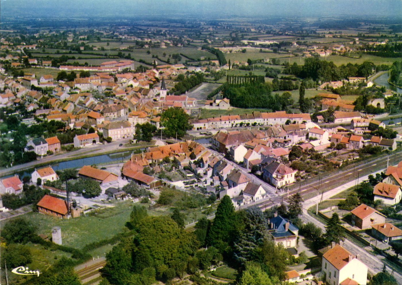 Blanzy. Vue générale aérienne.
