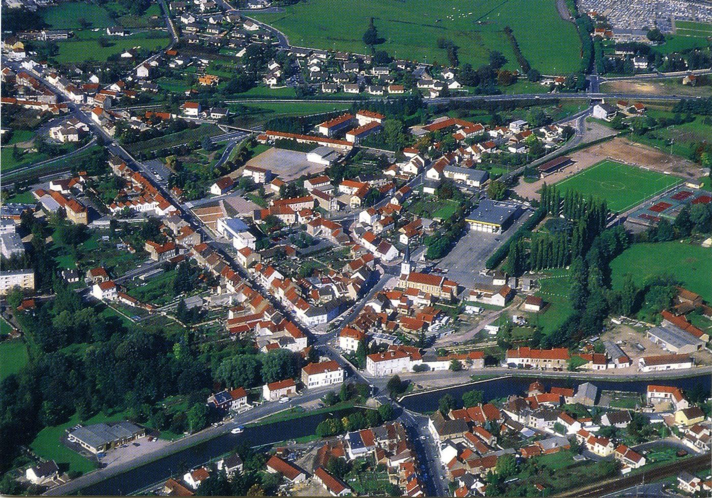 Blanzy. Vue générale aérienne.