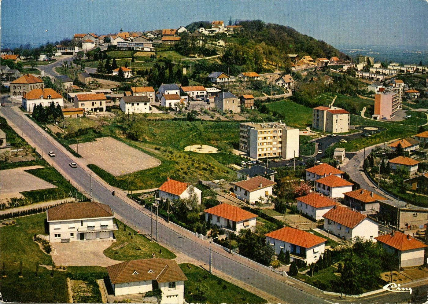 Sanvignes-les-Mines. Vue générale aérienne.
