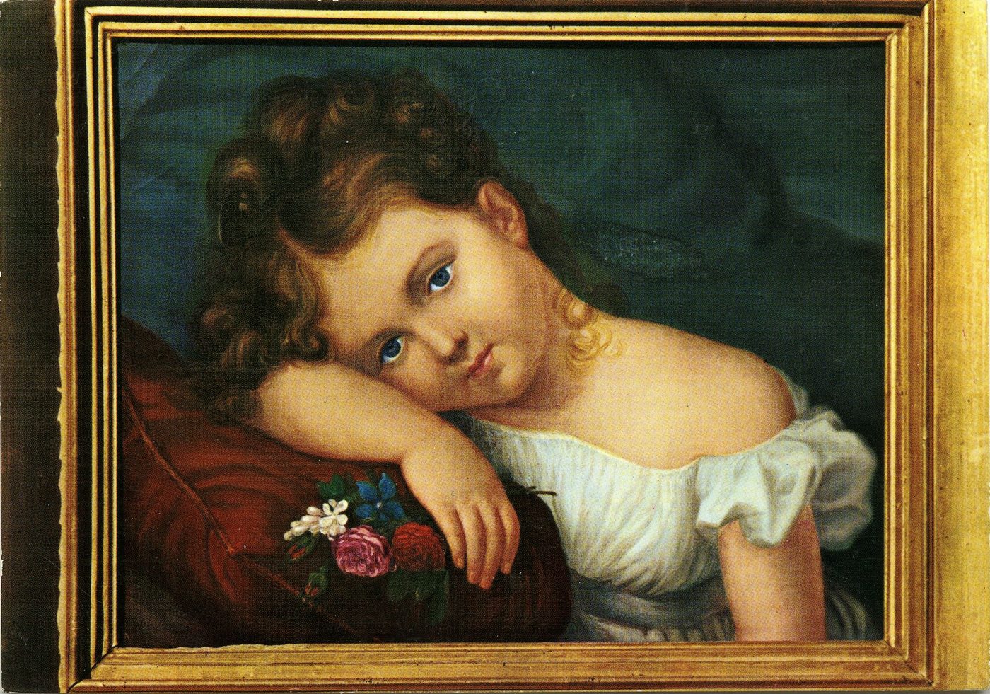 Souvenirs de Lamartine. Saint-Point. Château de Lamartine. Céleste, fille du poète. La vie est un hymne à deux voix, son front sur le tien se reflète, sa lyre chante sous tes doigts. Sous tes yeux quand sa bouche se pose, le baiser calme et sans frisson, sur ta paupière blanche et rose, le doux baiser a plus de son. (Méditations).
