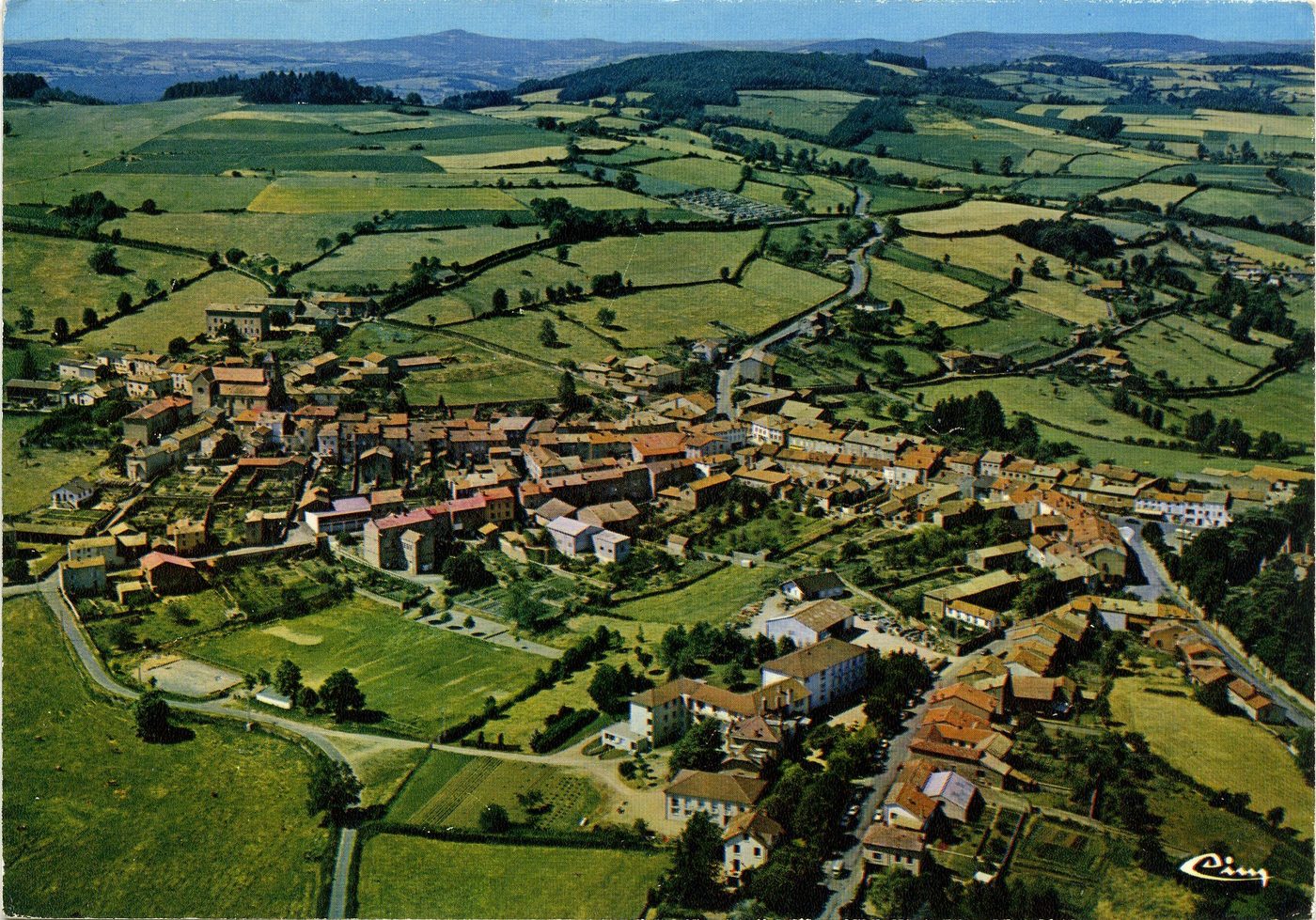 Tramayes. Vue générale aérienne.
