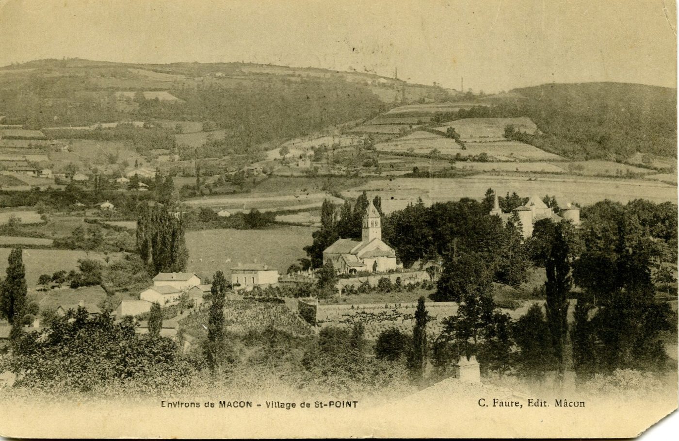Environs de Mâcon. Village de Saint-Point.
