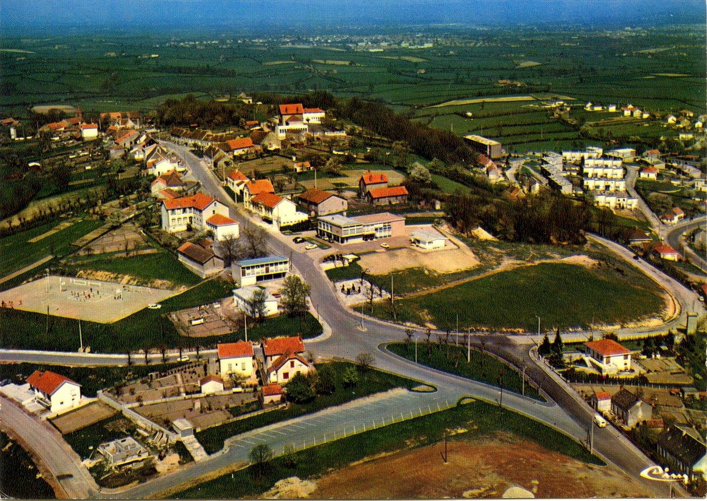 Sanvignes-les-Mines. Vue générale aérienne.
