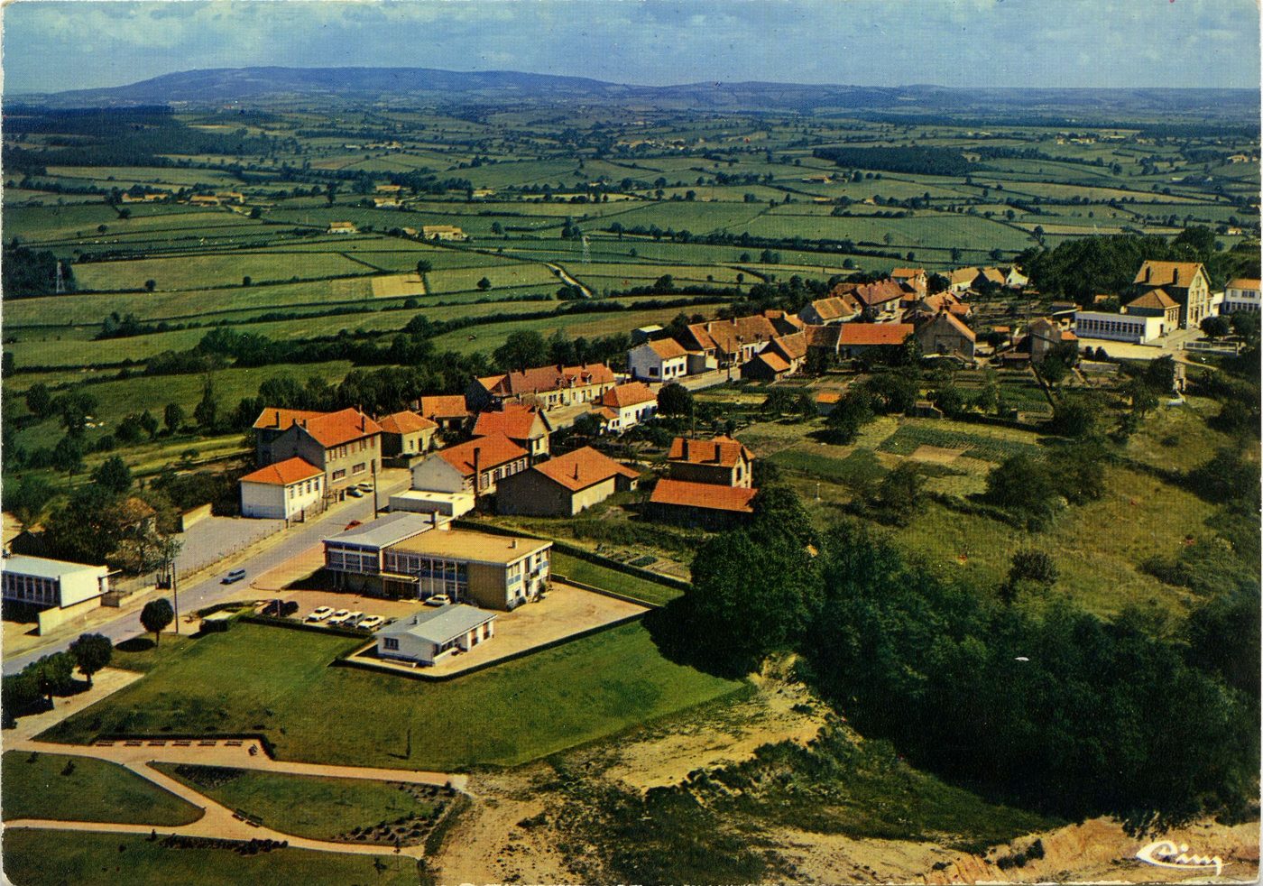 Sanvignes-les-Mines. Vue aérienne.
