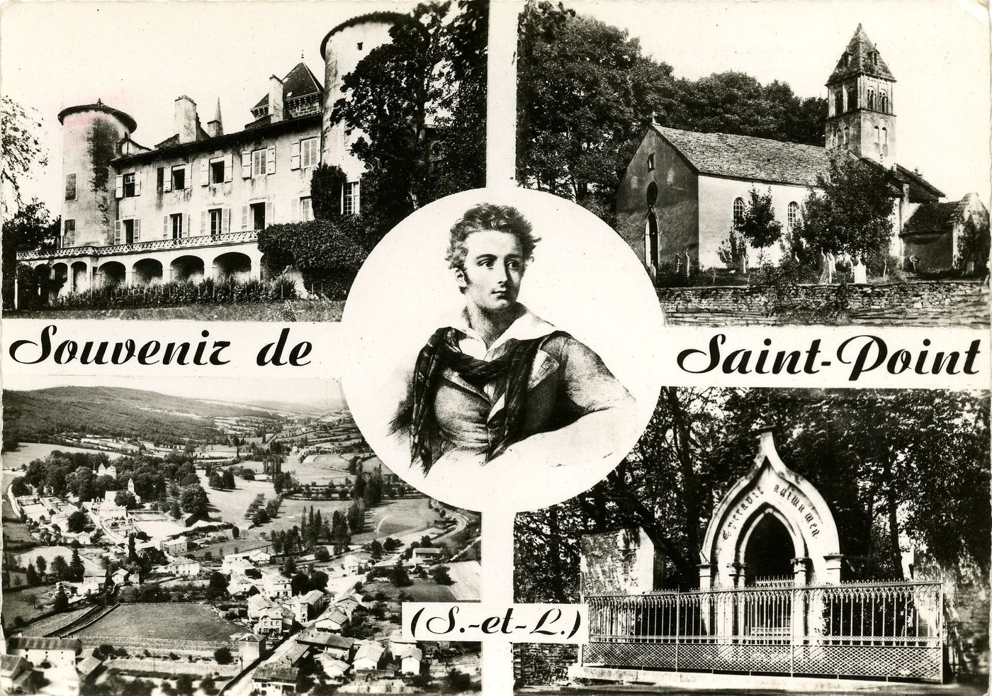 Château de Lamartine. Eglise. Vue générale. Tombeau de Lamartine.